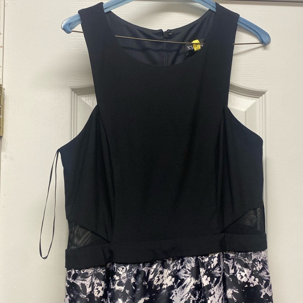 Black and floral formal dress size 12